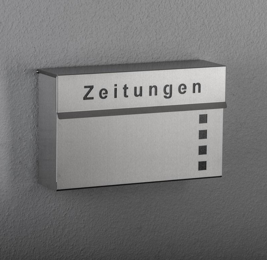 Zeitungskasten Edelstahl 